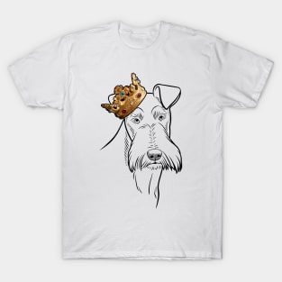 Wire Fox Terrier Dog King Queen Wearing Crown T-Shirt